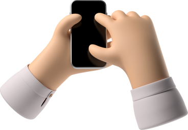 Weiße hauthände mit einem telefon PNG, SVG