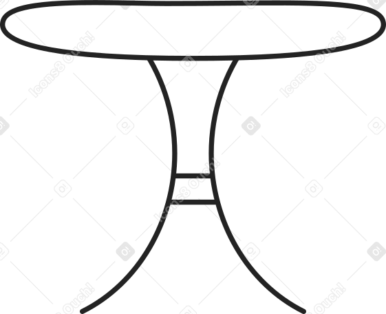 Tavolino semicircolare PNG, SVG