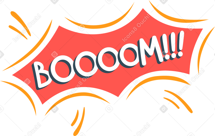 boom Illustration in PNG, SVG