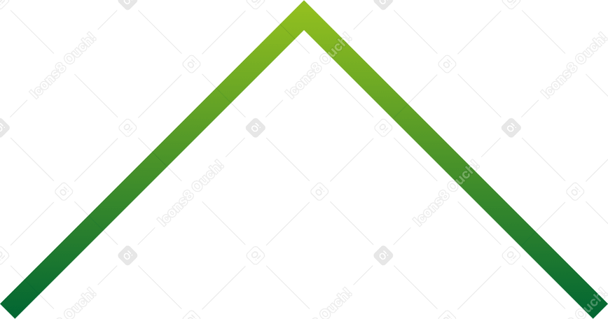 green element line chart Illustration in PNG, SVG