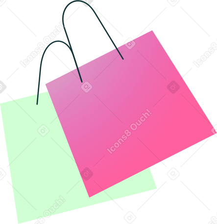 두 개의 쇼핑백 PNG, SVG