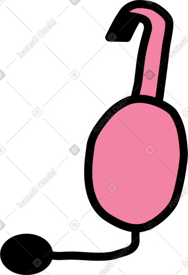 Headphones with microphone PNG, SVG