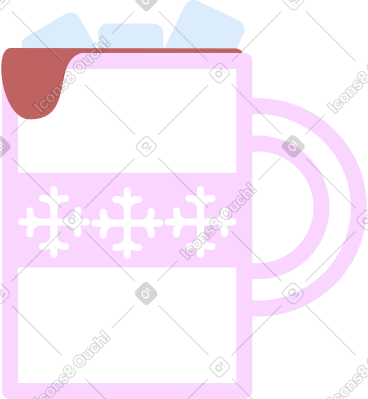 Mug of hot cocoa PNG, SVG