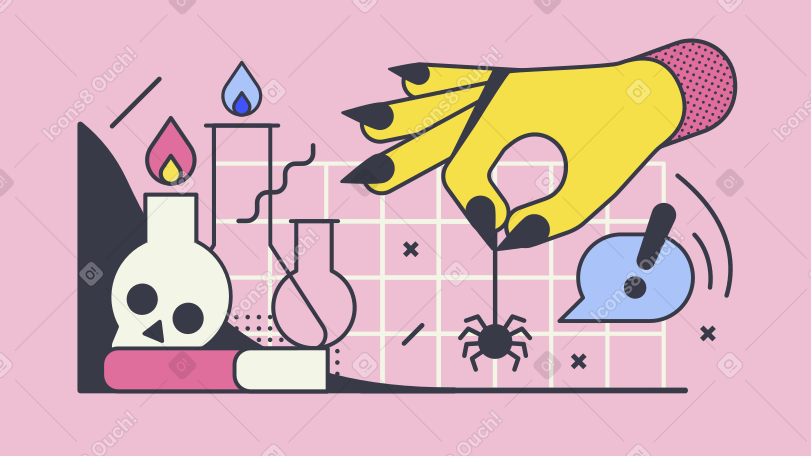 Witchcraft Illustration in PNG, SVG