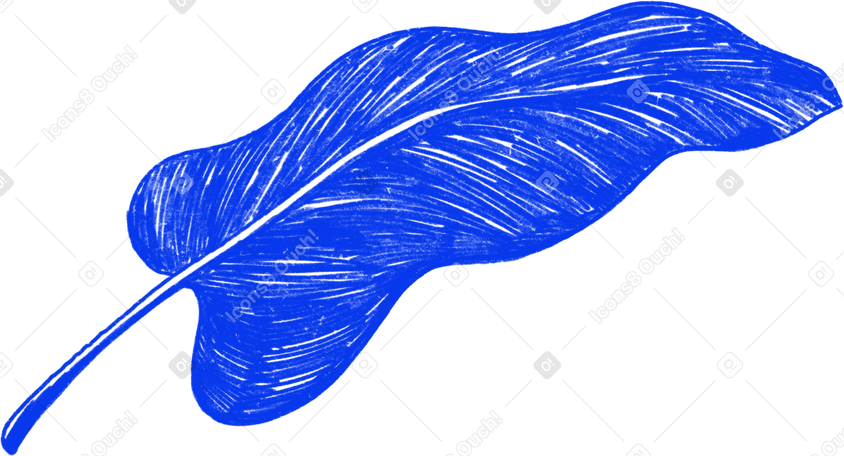 blue leaf plant Illustration in PNG, SVG