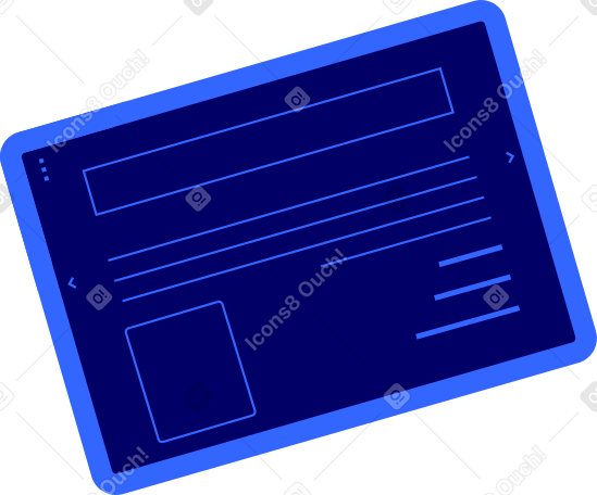 graphic tablet with a text on the screen Illustration in PNG, SVG