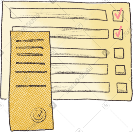 sheets of paper with plans PNG, SVG