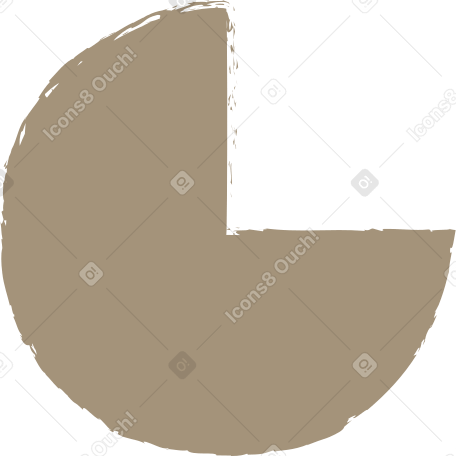 Серая круговая диаграмма в PNG, SVG