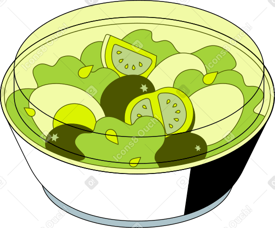 salad plate Illustration in PNG, SVG