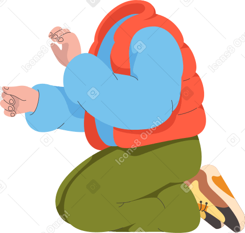 body in red vest and green pants Illustration in PNG, SVG