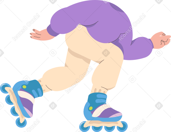 man without a head goes on roller skates PNG, SVG