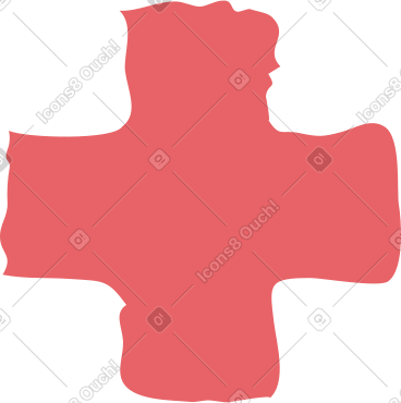 Red cross shape PNG, SVG