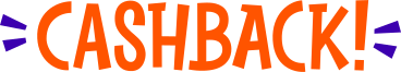 lettering cashback orange text PNG, SVG