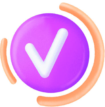 purple circle with a white check mark PNG, SVG