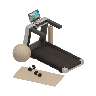 Isometric treadmill PNG, SVG