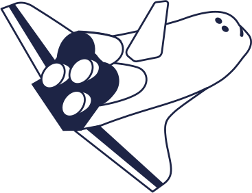 spaceship line PNG, SVG