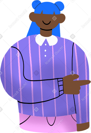 torso of a woman with her hand pointing to the side PNG, SVG