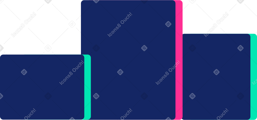 three canvases Illustration in PNG, SVG