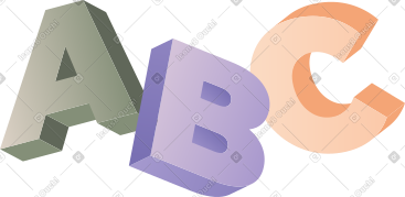 Lettering abc text PNG, SVG