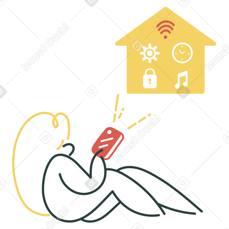 Smart house interface Illustration in PNG, SVG