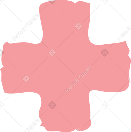 pink cross shape PNG、SVG