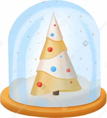 christmas tree in a flask under glass в PNG, SVG
