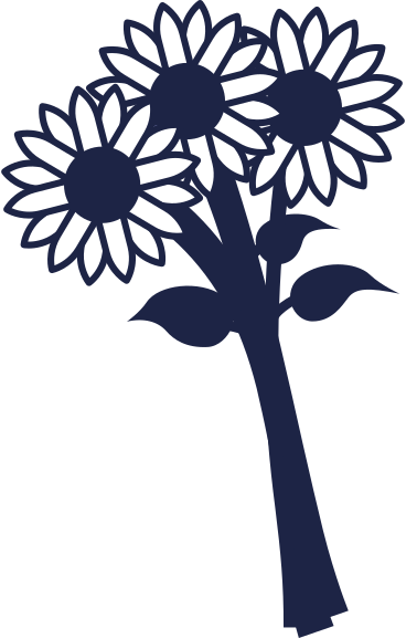 bouquet of flowers line PNG, SVG