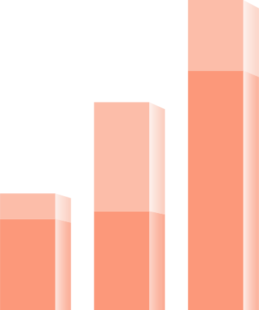 Wachstumsdiagramm in form von drei spalten PNG, SVG