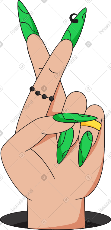 Hand with crossed fingers PNG, SVG