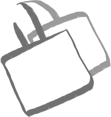 two gray shopping bags PNG, SVG