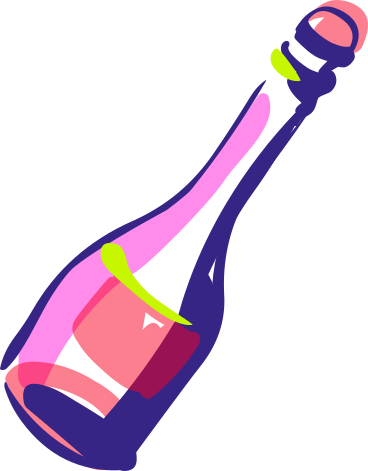 Bottle of champagne PNG, SVG