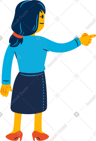 woman pointing with her finger PNG, SVG