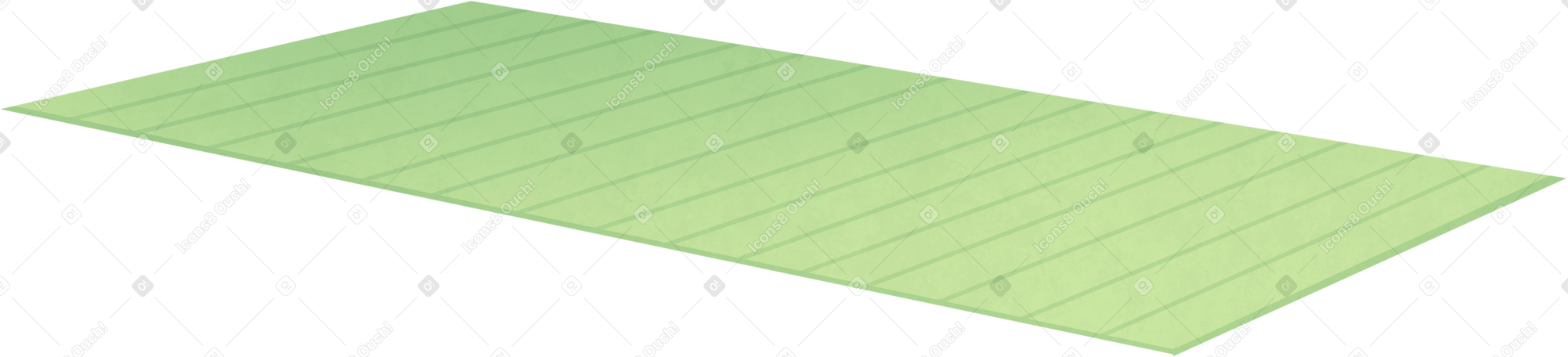 green yoga mat Illustration in PNG, SVG