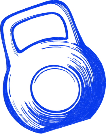 blue large kettlebell PNG, SVG