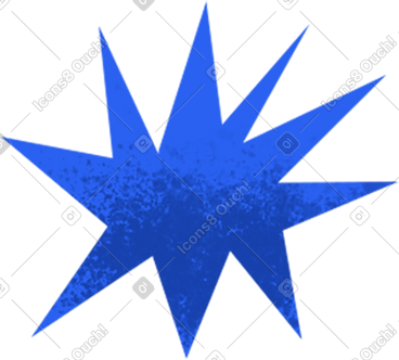 Blue texture star PNG, SVG