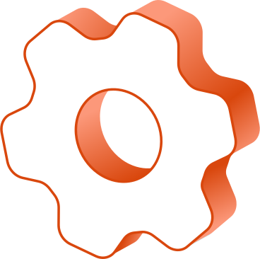 large gear in 3d volume PNG, SVG