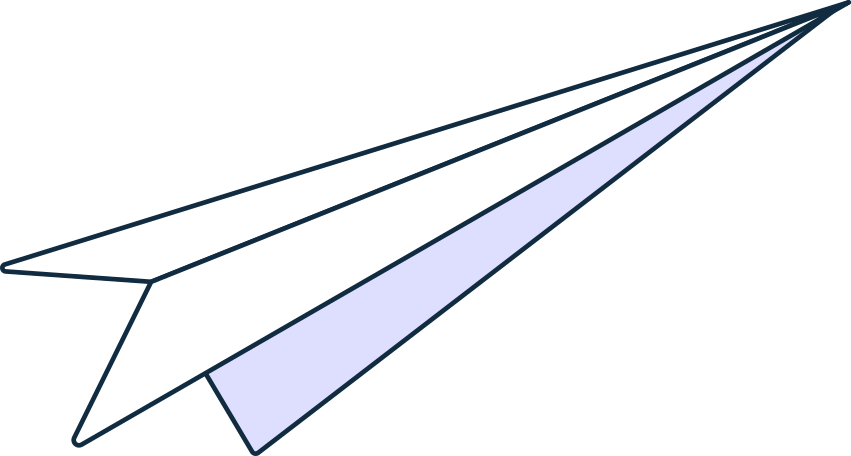 Paper airplane Illustration in PNG, SVG