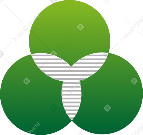 green euler circles PNG, SVG