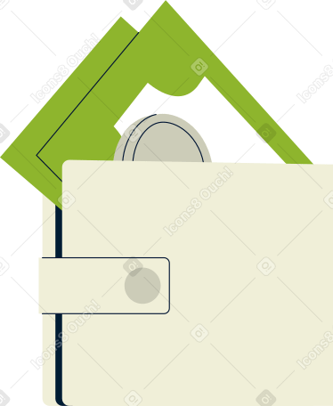 кошелек с деньгами в PNG, SVG