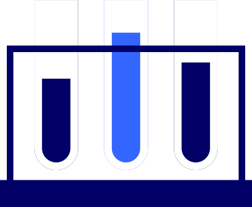 three test tubes on a stand PNG, SVG