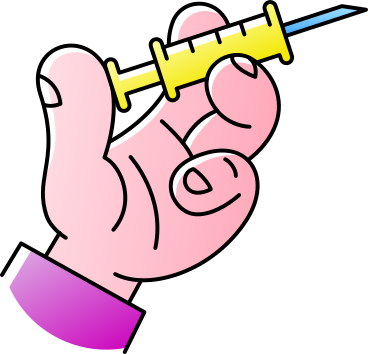 hand with syringe PNG, SVG