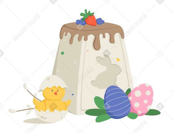 Requesón pascua y pollito PNG, SVG