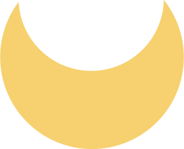 Yellow crescent PNG, SVG