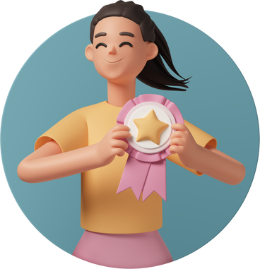 메달을 손에 들고 있는 소녀 우승자 PNG, SVG