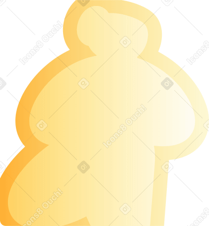 Желтая женская аура в PNG, SVG