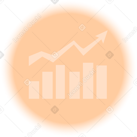 analytics background in a circle Illustration in PNG, SVG