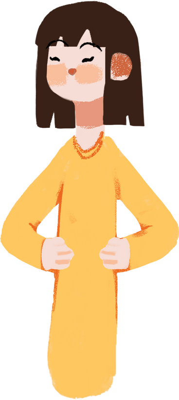 The girl has her hands at her waist PNG, SVG