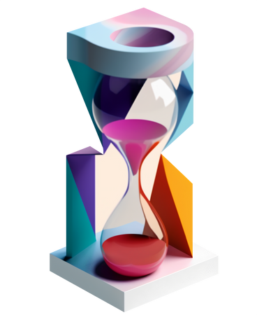 abstract composition with sandglass PNG, SVG