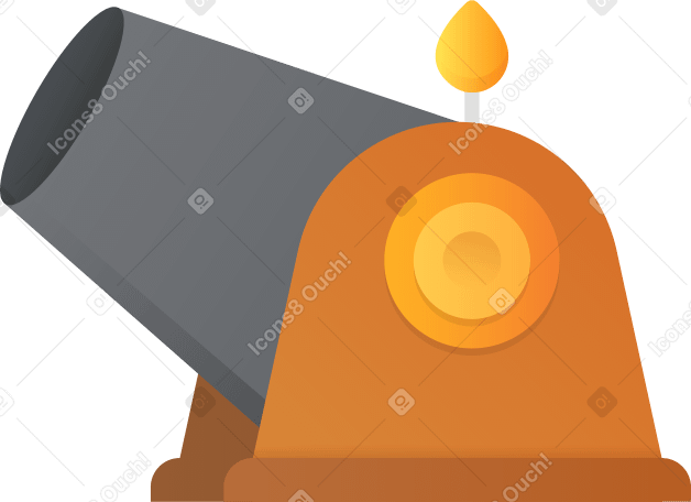 cannon Illustration in PNG, SVG