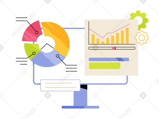 Digital marketing strategy Illustration in PNG, SVG